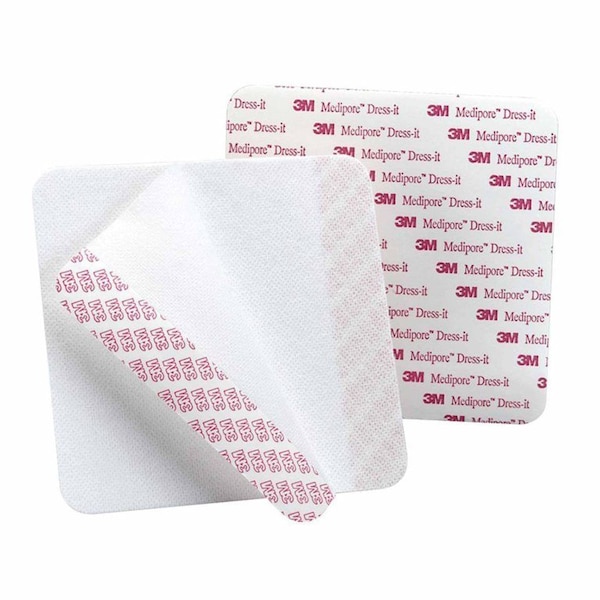 3M Medipore Dressing Retention Tape with Liner White 3-7/8 X 4-5/8 Inch Soft Cloth NonSterile, 100PK 2954 - main